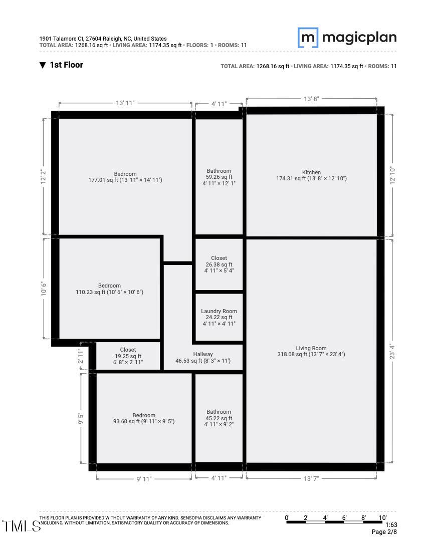 1901 Talamore Court Raleigh, NC 27604 - Photo 24 of 24 Floorplan