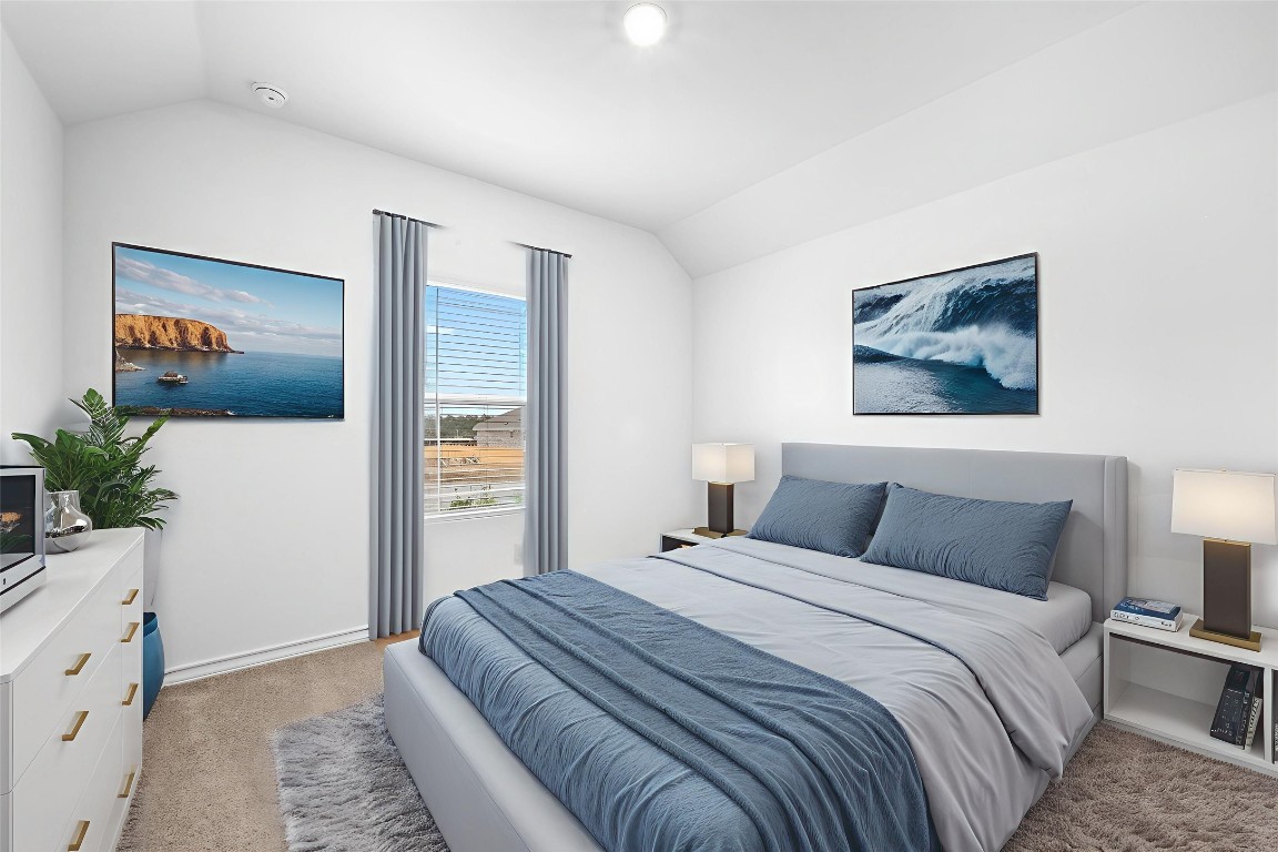 1613 Dove Rnch Road Georgetown, TX 78628 - Photo 15 of 29 a bedroom with a large bed and a potted plant