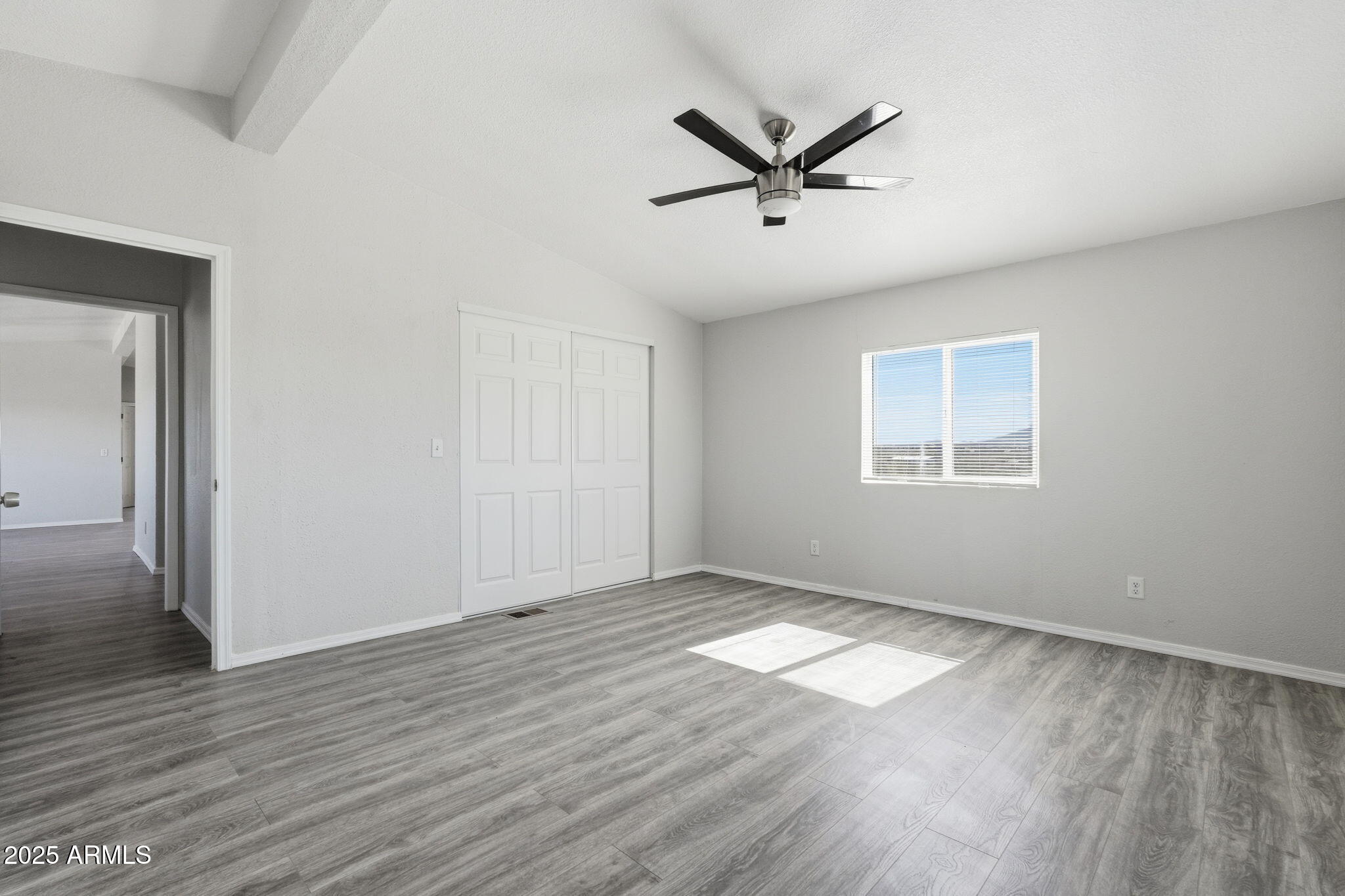 25100 East Lori Road Benson, AZ 85602 - Photo 14 of 30 a view of a big room with wooden floor closet and windows