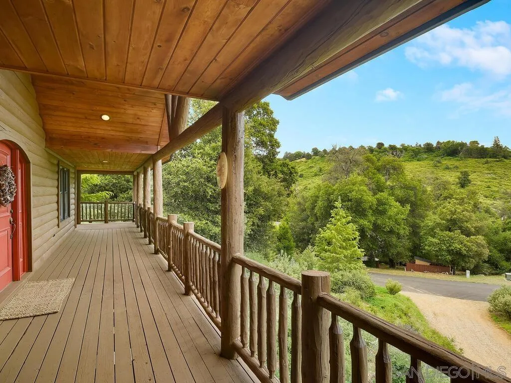 1068 West Incense Cedar Road Julian, CA 92036 - Photo 8 of 63 a view of a balcony with wooden floor
