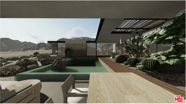 a living room with fireplace furniture and a floor to ceiling window