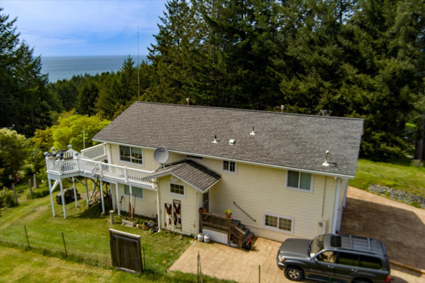 520 Redwood Road Whitethorn, CA 95589 - Photo 56 of 69 an aerial view of a house with a yard