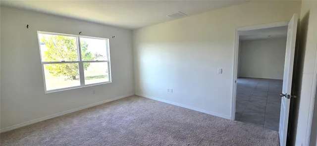 an empty room with a window