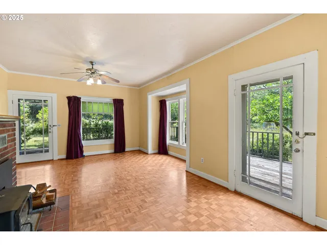 a view interior of a house with garden