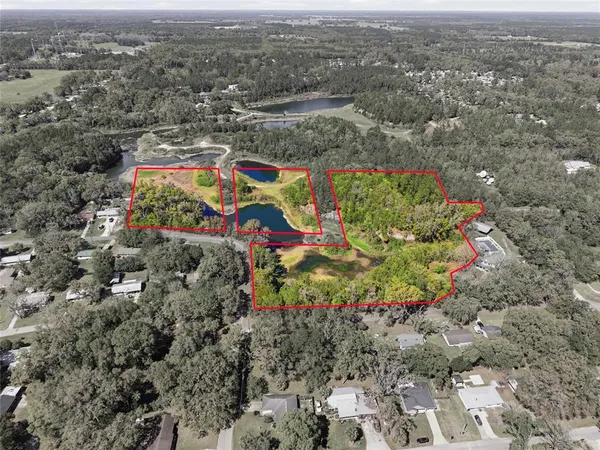an aerial view of multiple house