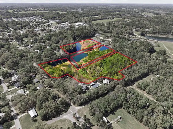 an aerial view of multiple house