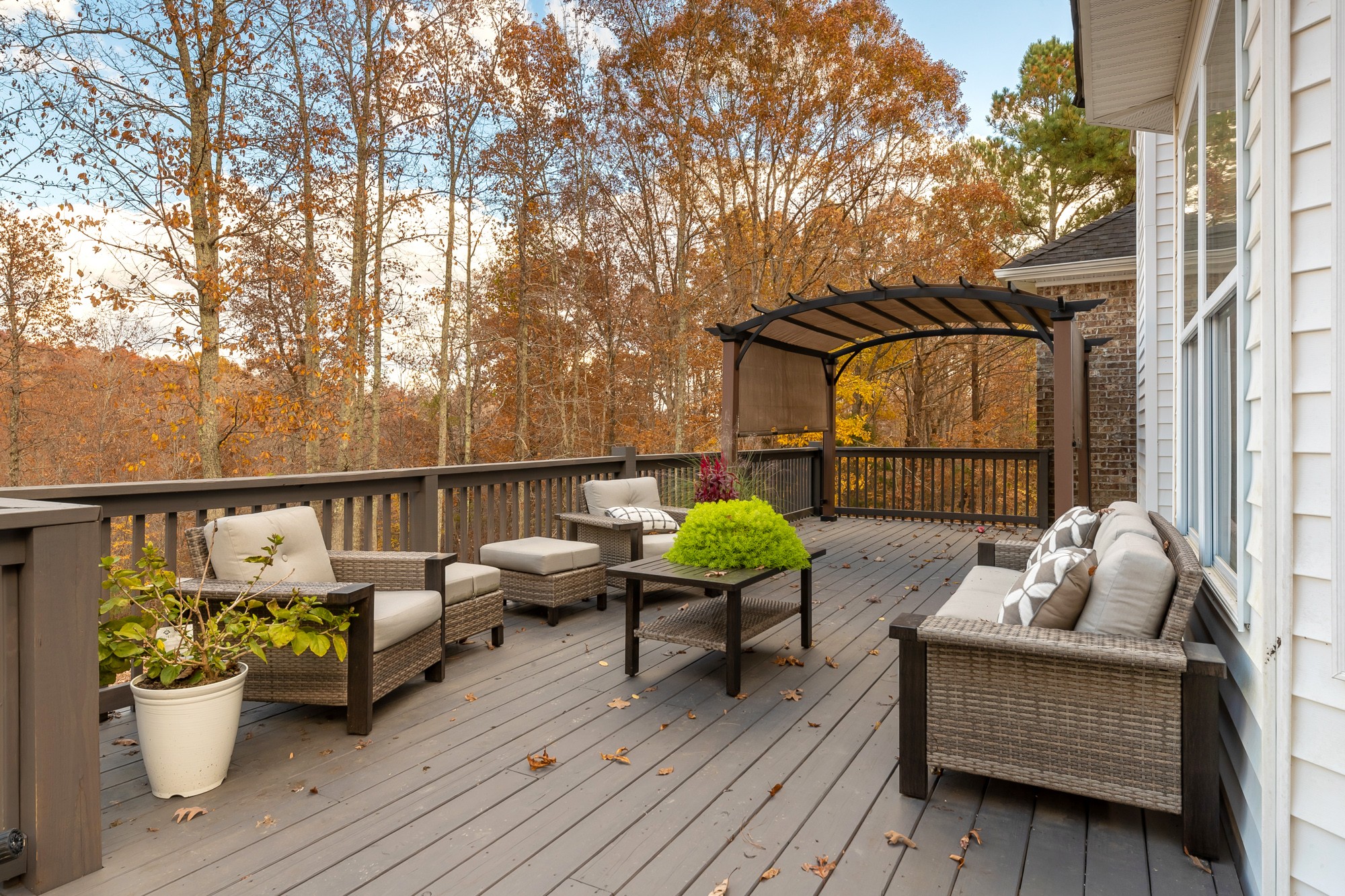 5061 Spears Road Centerville, TN 37033 - Photo 22 of 55 a view of a deck with furniture and a potted plant