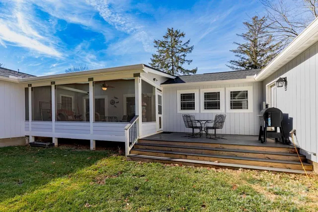 a house view with a garden space
