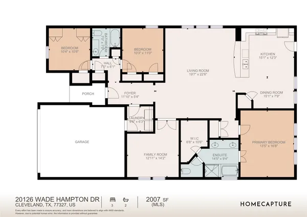$255,000 | 20126 Wade Hampton Drive, Cleveland, TX 77327