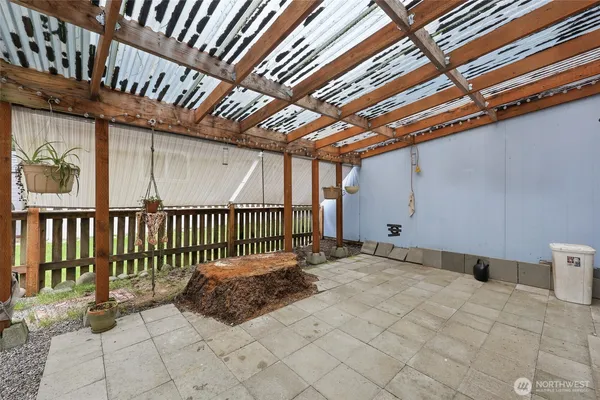 a view of a shaded area in a room