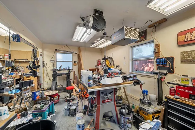 a view of a storage room