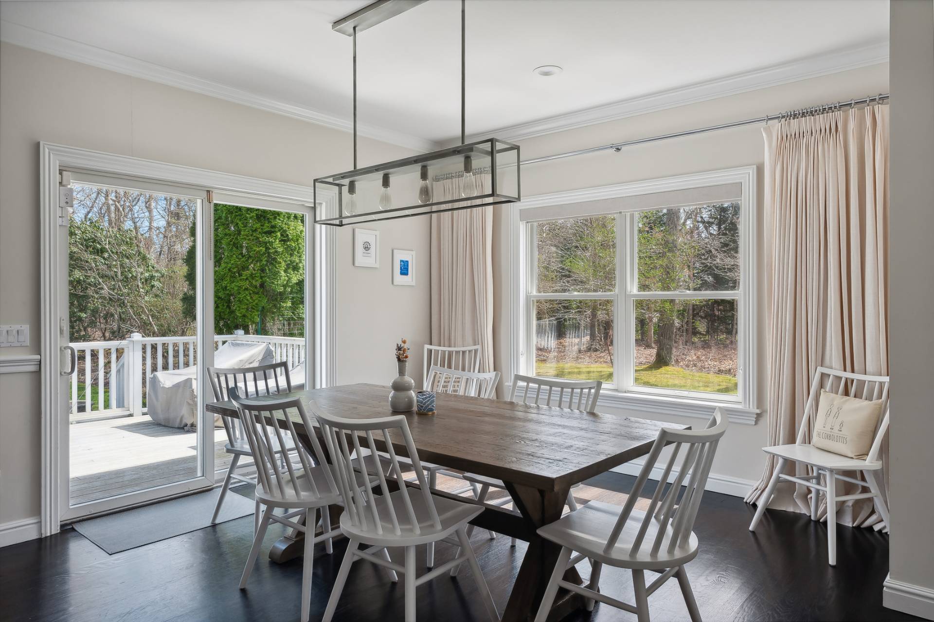 9 Central Avenue East Hampton, NY 11937 - Photo 6 of 21 a view of a dining room with furniture window and outside view
