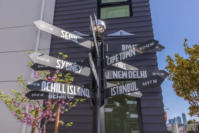 a front view of a building with street view