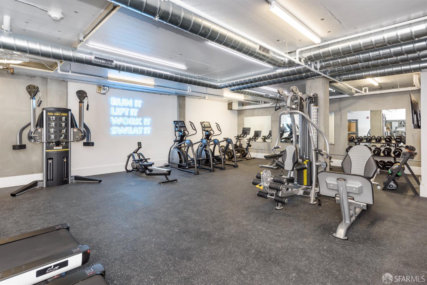 1288 Howard Street, Unit 509 San Francisco, CA 94103 - Photo 50 of 55 a view of a room with gym equipment