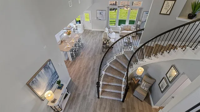 a bedroom with a bed and a table in it