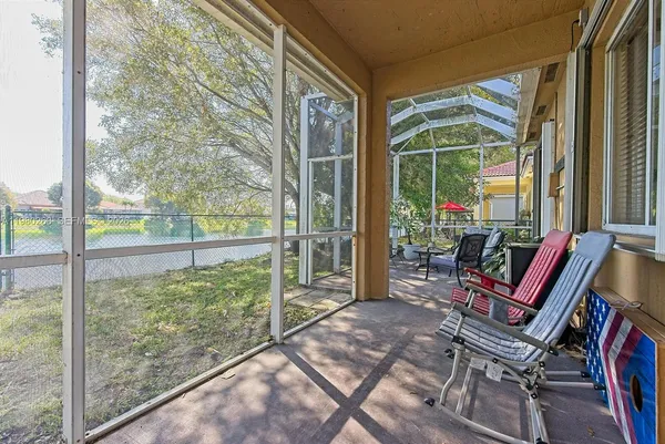 a view of an outdoor space with seating area