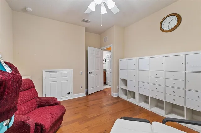 a view of a bathroom from the hallway