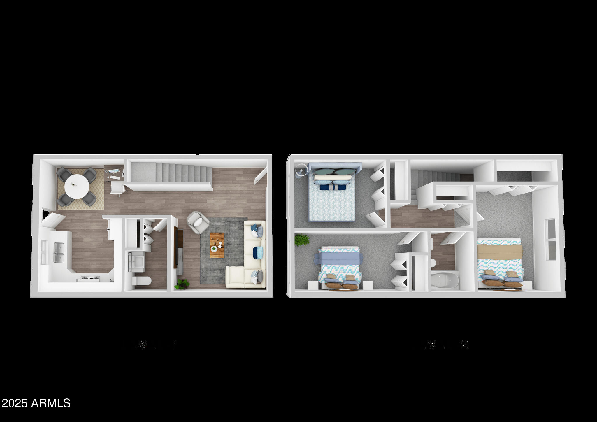 2627 North 45th Avenue, Unit 3C Phoenix, AZ 85035 - Photo 10 of 29 a upper view of whole floor with a black and white kitchen
