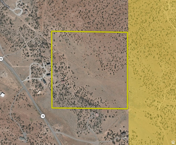 358 South Sky Drive Torrey, UT 84775 - Photo 80 of 82 Aerial Property Map. Displaying the boundaries of the property and surrounding geographical features
