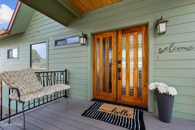 a view of balcony with deck