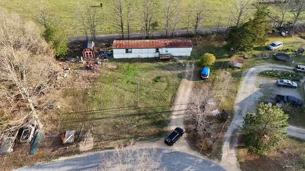 a view of yard from a house
