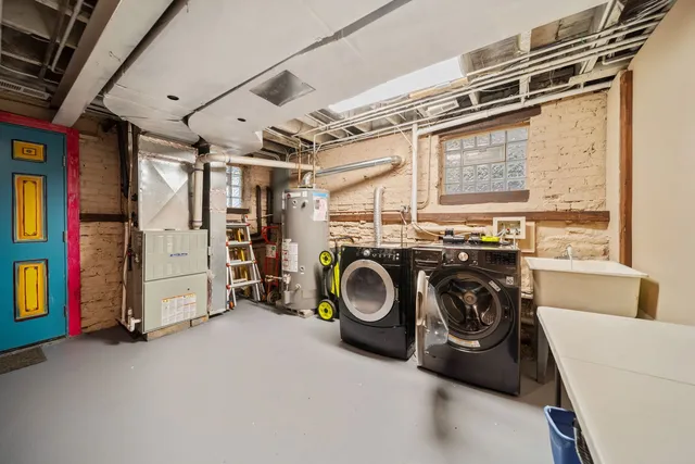 a view of storage and utility room