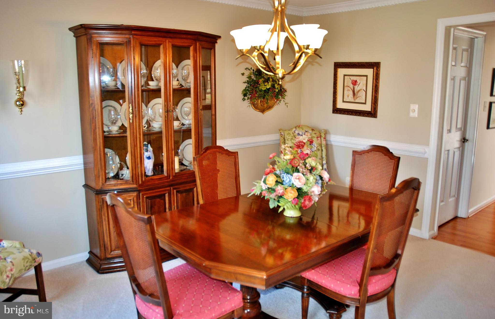 11429 Rowley Road Clarksville, MD 21029 - Photo 8 of 30 Formal Dining Room Chair Railing & crown Molding