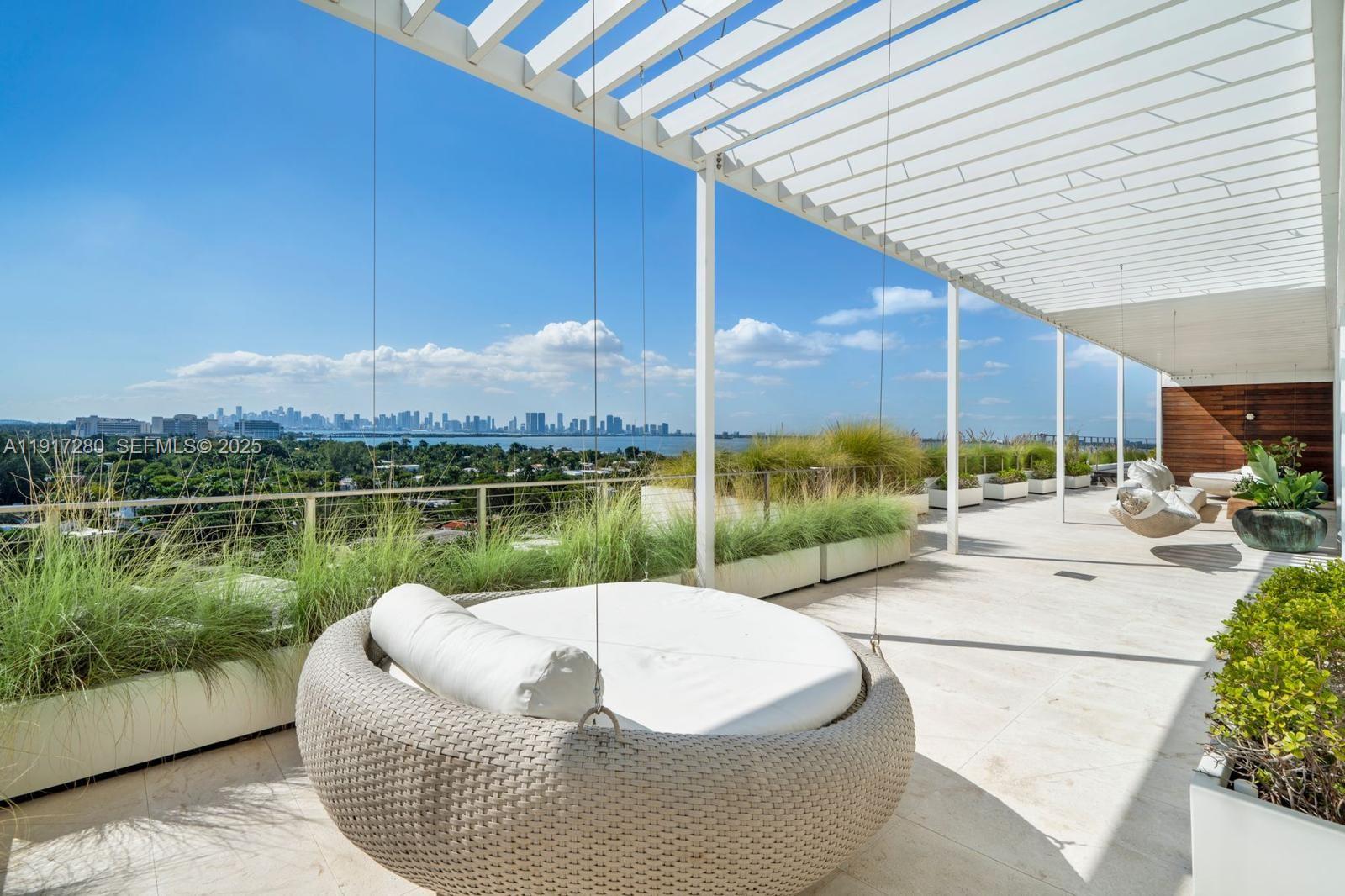 4701 Meridian Avenue, Unit UPH21 Miami Beach, FL 33140 - Photo 33 of 40 a view of a lake from a patio