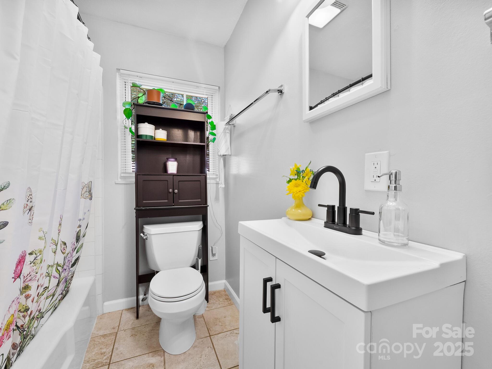 8 Vista Knoll Road Candler, NC 28715 - Photo 19 of 32 a bathroom with a sink vanity and toilet