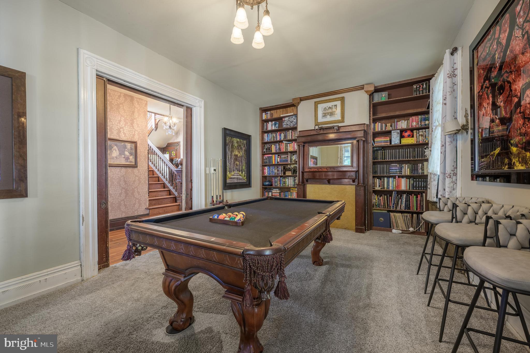 48 Broad Street Mount Holly, NJ 08060 - Photo 15 of 63 a room with furniture pool table and window
