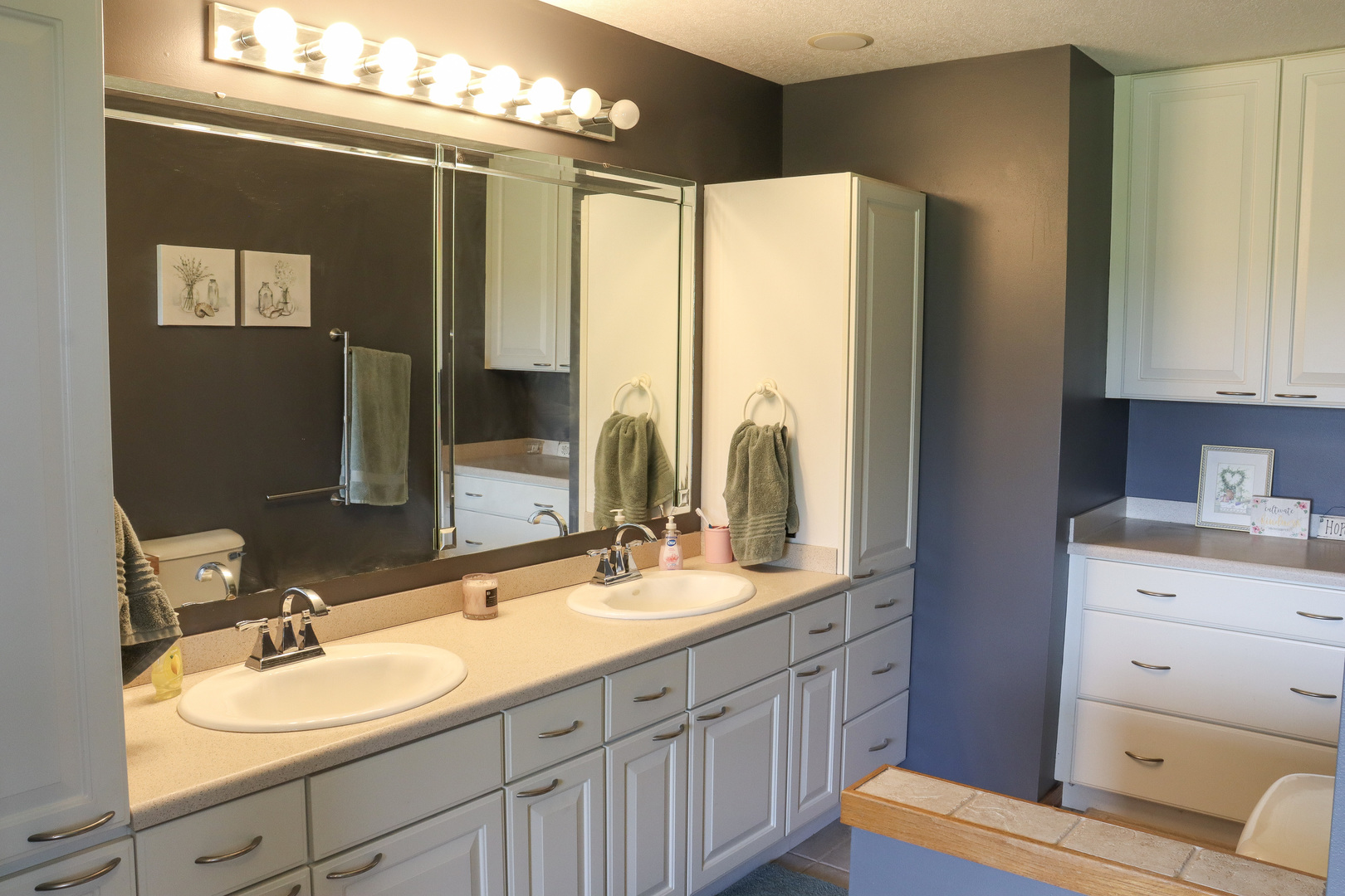 16181 Sand Road Fulton, IL 61252 - Photo 27 of 57 a bathroom with a double vanity sink mirror and double
