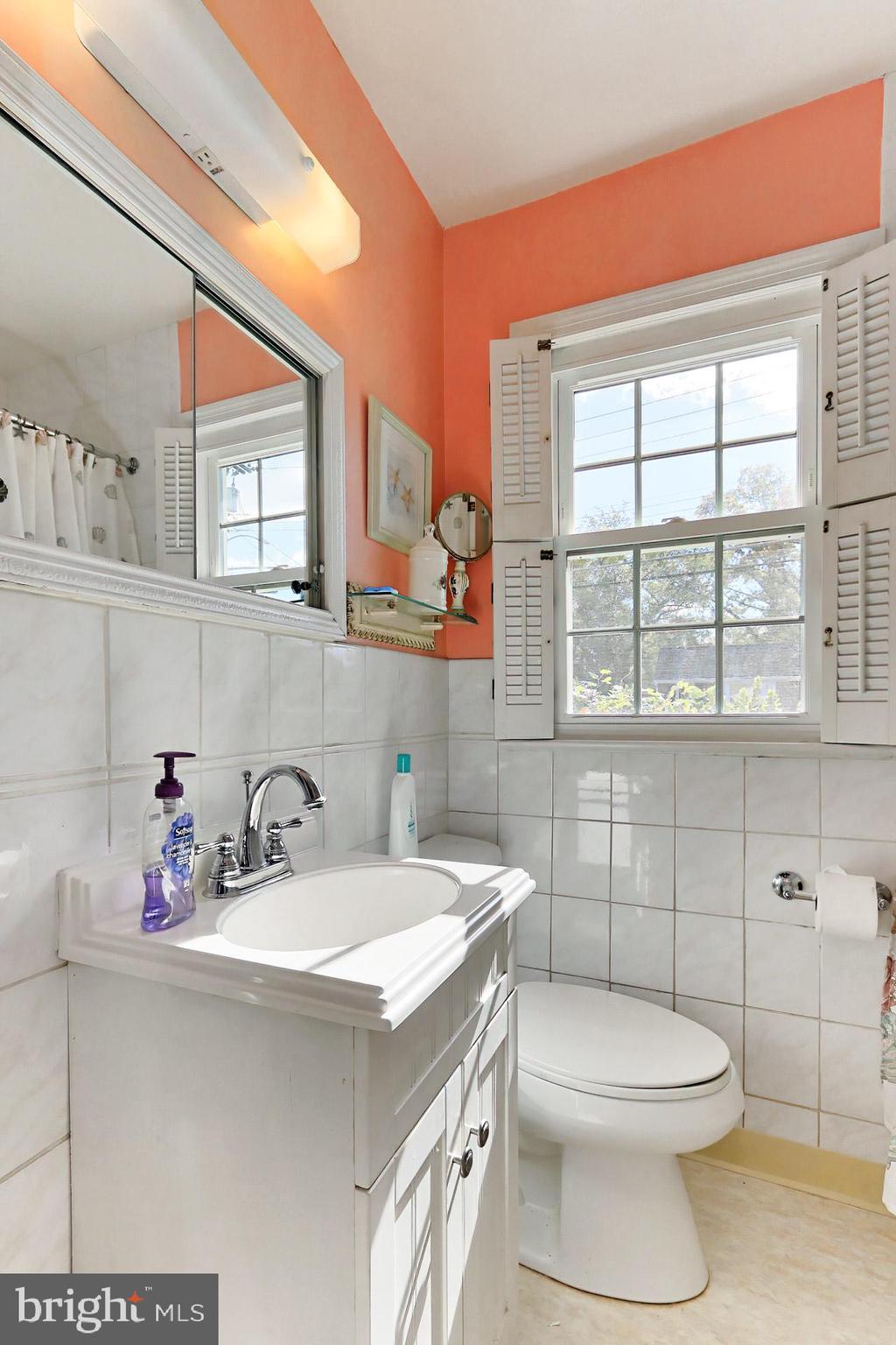 1806 Shenandoah Road Alexandria, VA 22308 - Photo 23 of 33 a bathroom with a sink a toilet and a window