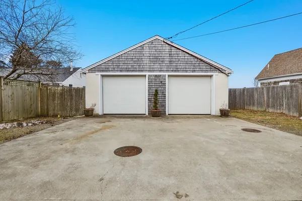 a view of backyard of house