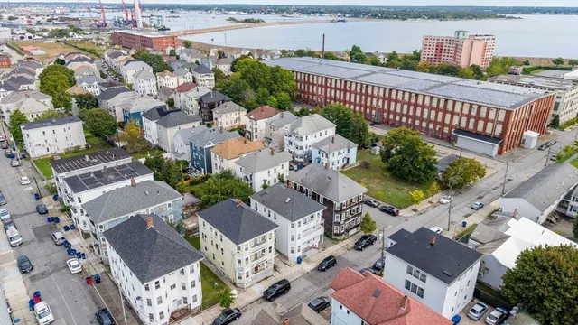 an aerial view of a city