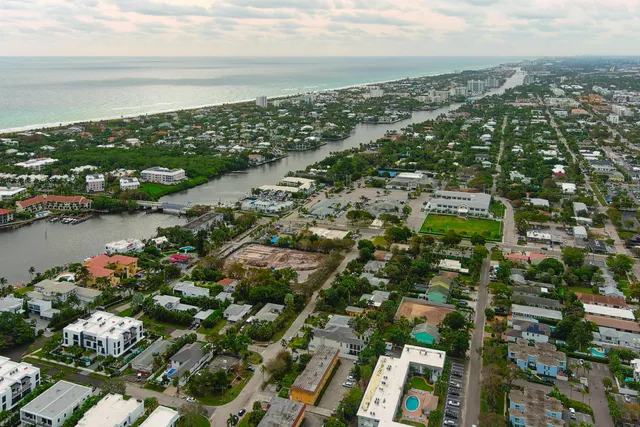 an aerial view of multiple house
