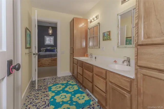 a bathroom with a sink and a bathtub