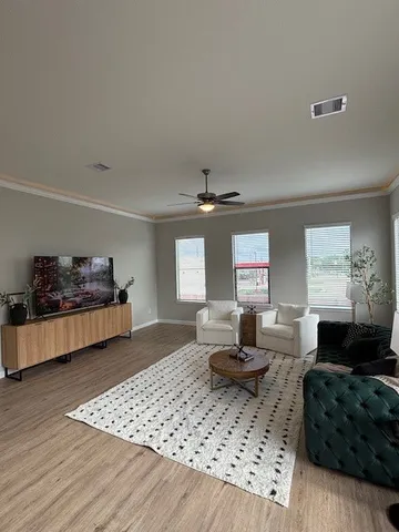 a room with furniture and window