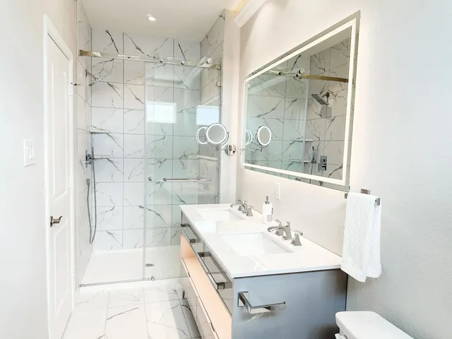 a close up view of racks on the wall