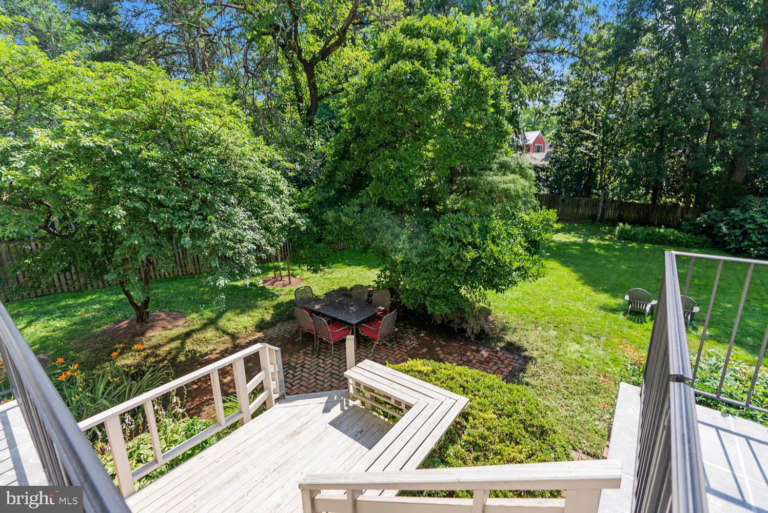 7406 Brookville Road Chevy Chase, MD 20815 - Photo 53 of 72 a view of yard from deck with patio