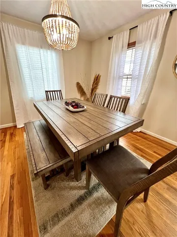 a view of dining room with furniture