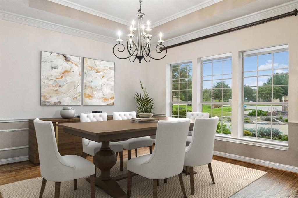 5802 Corinth Chapel Road Parker, TX 75002 - Photo 9 of 39 Spacious formal dining offers great space to entertain at all your special occasions. The area can accommodate a large table with room to expand.