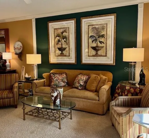 a room with a table and chairs