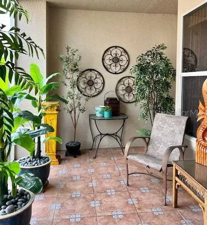 a view of a entryway of the house