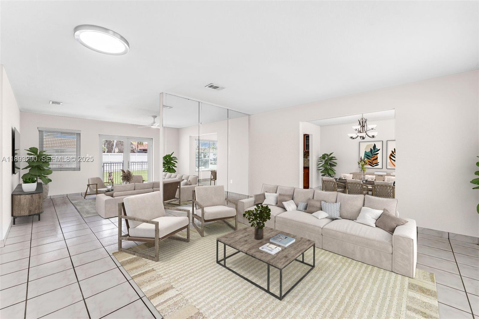 10121 Southwest 4th Street Miami, FL 33174 - Photo 3 of 31 a living room with furniture and a rug