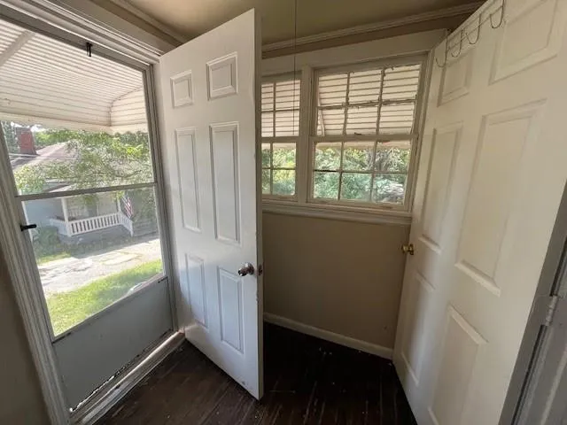 a view of front door