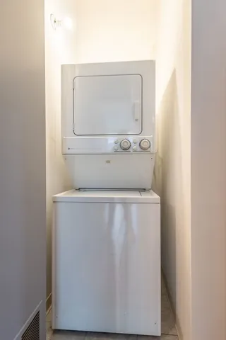 a close up view of washer and dryer