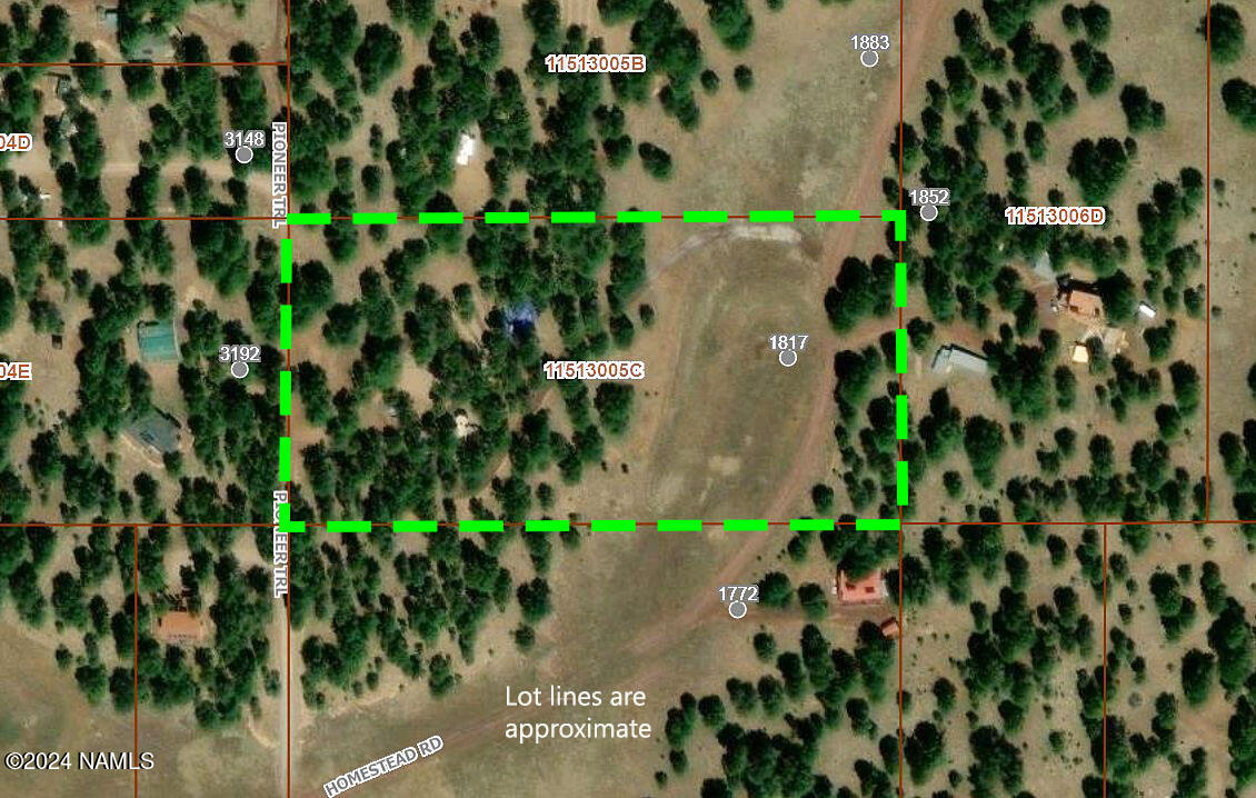 1817 Homestead Road Flagstaff, AZ 86005 - Photo 37 of 37 Lot Lines