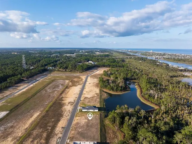 a view of a lake with a mountain