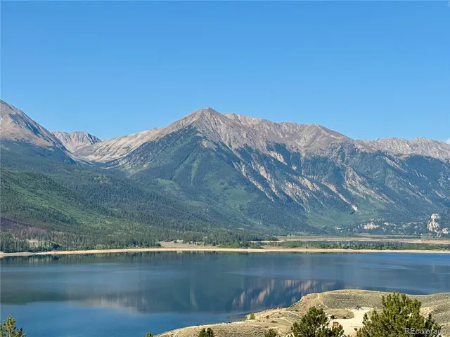 a view of lake with mountain