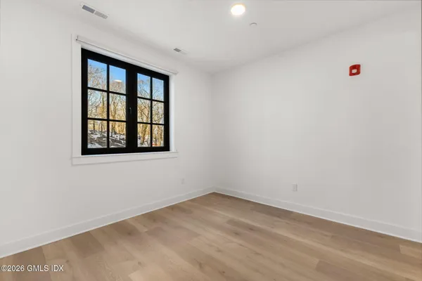 an empty room with a window
